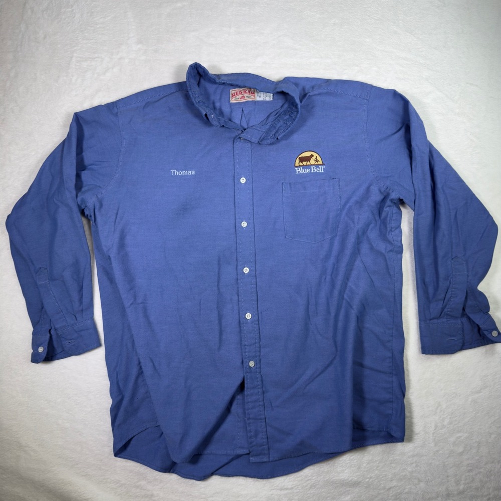 Red‎ Kap Blue Bell Work Shirt Mens 18-35 Thomas Uniform Long Sleeve